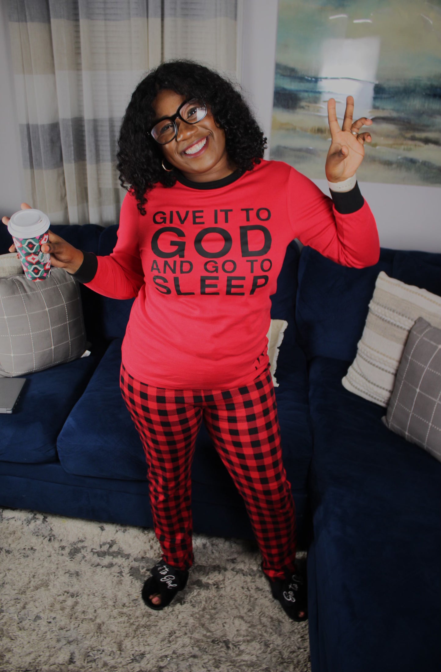 His and Hers Red and Buffalo Plaid Pajamas~Unisex